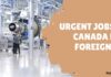 Urgent Jobs in Canada for Foreigners