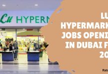 LULU Hypermarket Jobs opening in Dubai